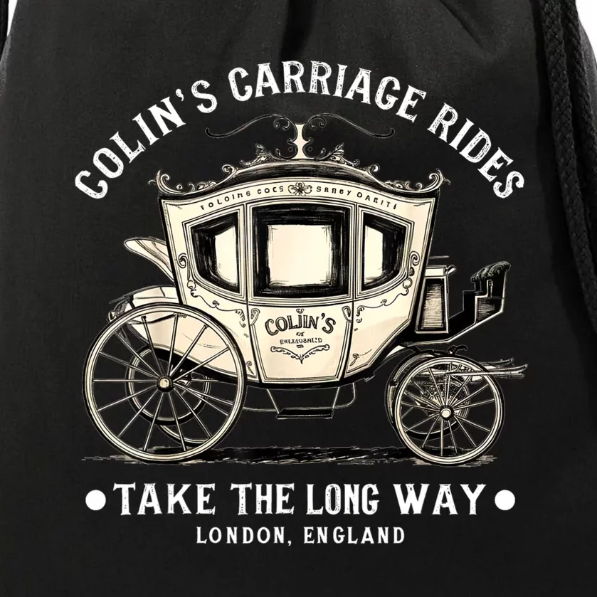 ColinS Carriage Rides Take The Long Way Drawstring Bag