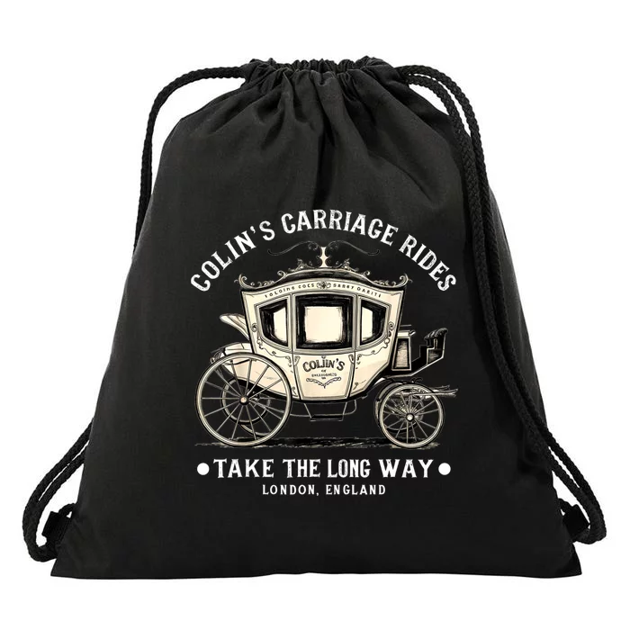 ColinS Carriage Rides Take The Long Way Drawstring Bag