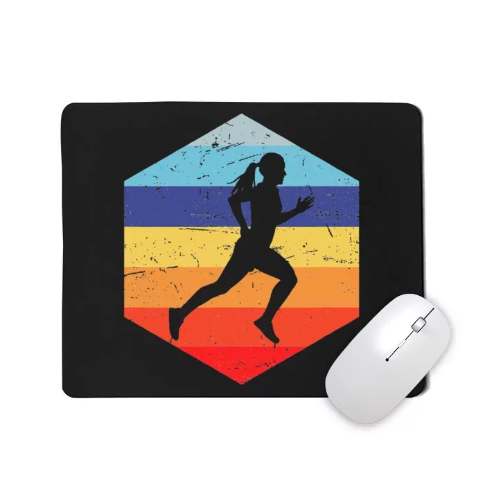 Cross Country Running Women Mousepad