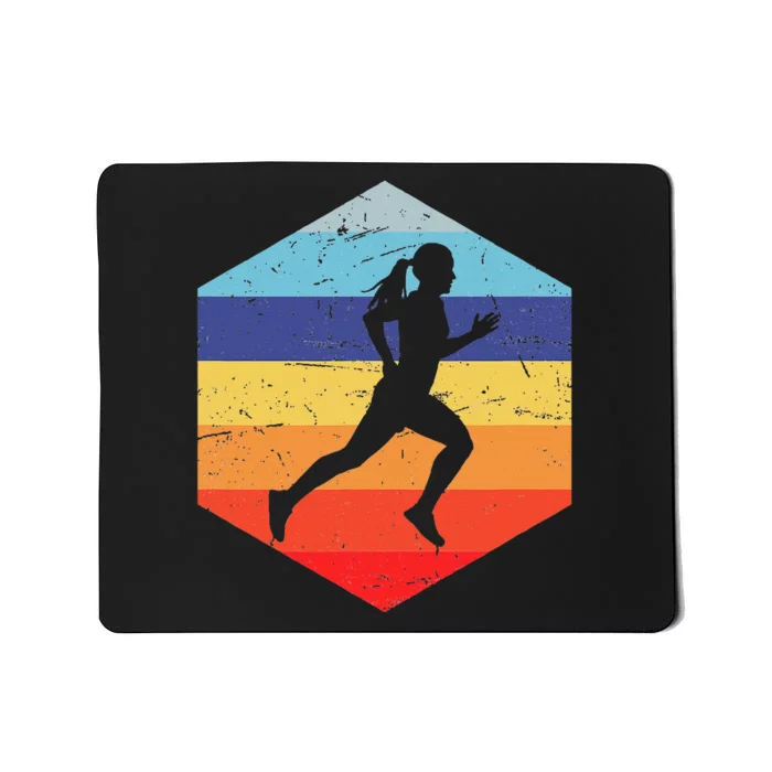 Cross Country Running Women Mousepad