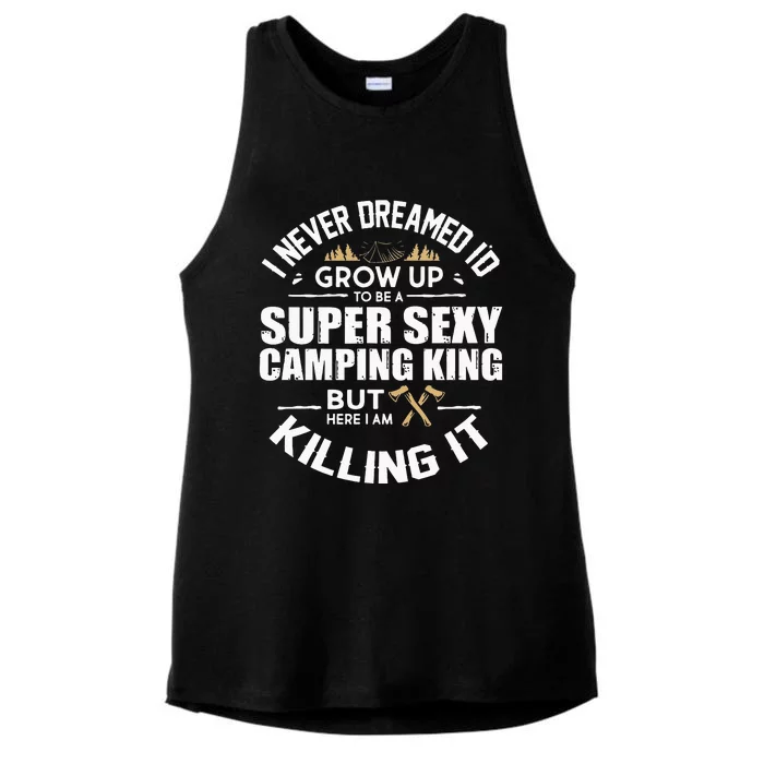 Camping Camper RV Camping Vacation gift Dad Ladies Tri-Blend Wicking Tank