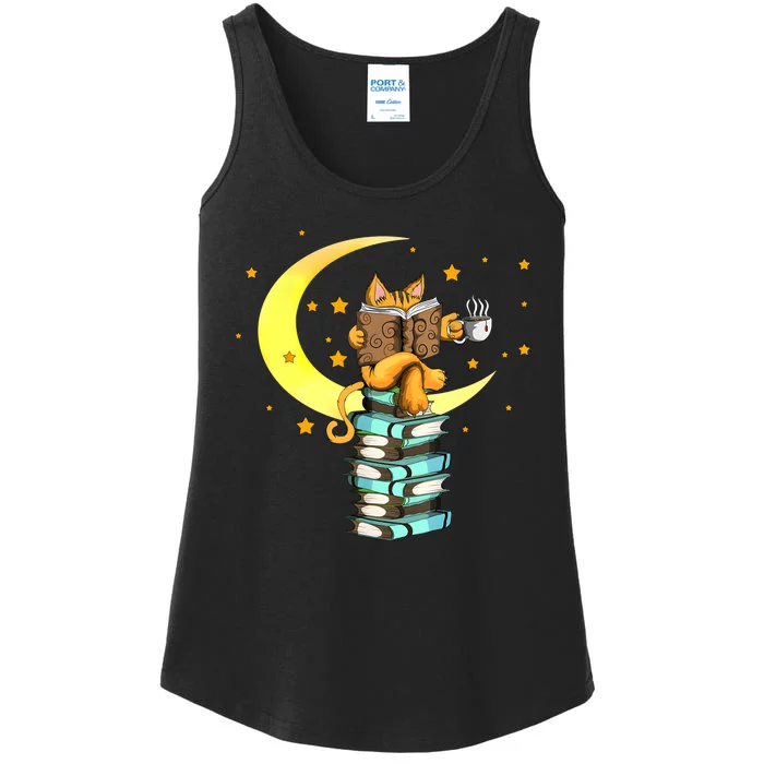 Cats Coffee Reading Kat Books Read Stubenter Kitten Ladies Essential Tank