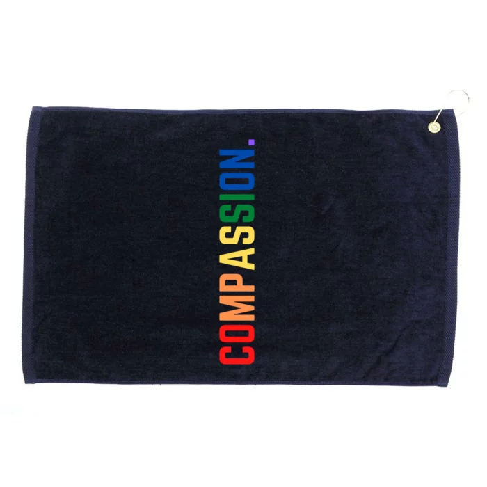 Compassion Colorful Rainbow Lgbtq Queer Pride Cool Gift Grommeted Golf Towel