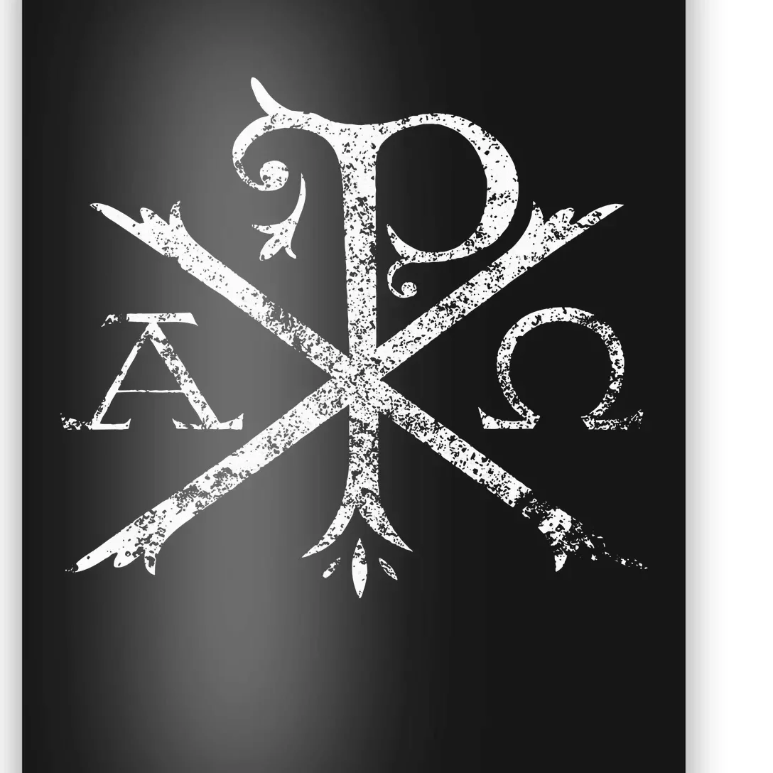 Christian Chi Rho Labarum Christogram Cross Faith Poster