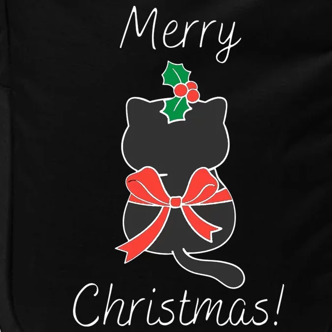 Christmas Cat Rapped Present Bow Impact Tech Backpack