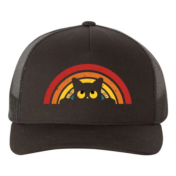 Cute Cat Rainbow Vintage Yupoong Adult 5-Panel Trucker Hat