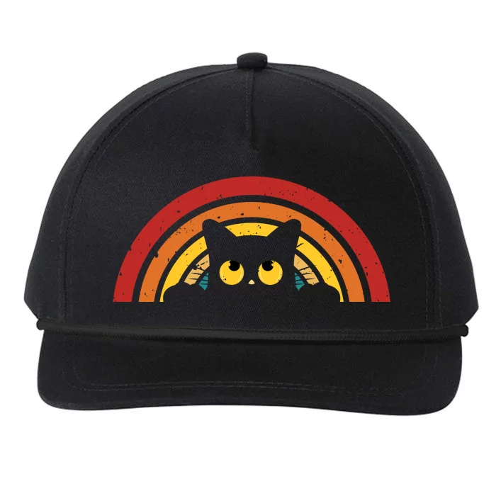 Cute Cat Rainbow Vintage Snapback Five-Panel Rope Hat