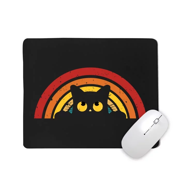 Cute Cat Rainbow Vintage Mousepad