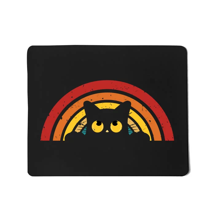 Cute Cat Rainbow Vintage Mousepad