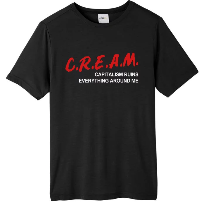 C.R.E.A.M Capitalism Ruins Everything Around Me Funny ChromaSoft Performance T-Shirt