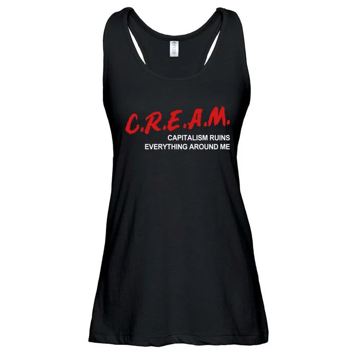 C.R.E.A.M Capitalism Ruins Everything Around Me Funny Ladies Essential Flowy Tank