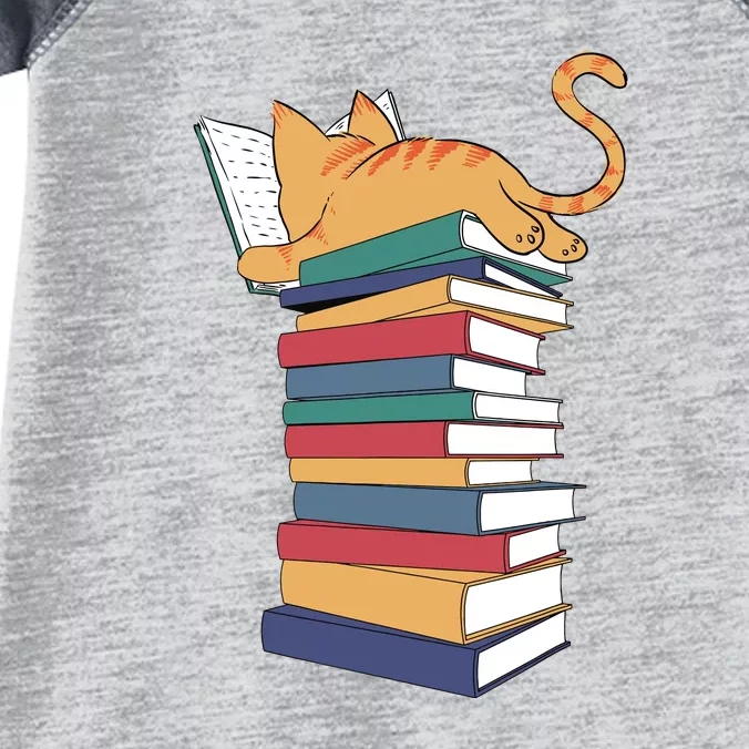 Cute Cat Reading Books Kitten Kitty Lover Reader Infant Baby Jersey Bodysuit