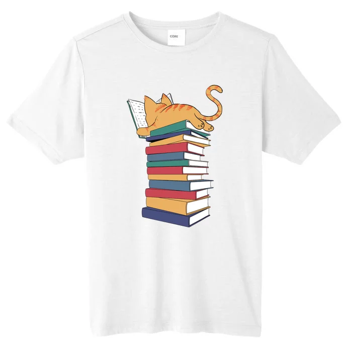 Cute Cat Reading Books Kitten Kitty Lover Reader ChromaSoft Performance T-Shirt