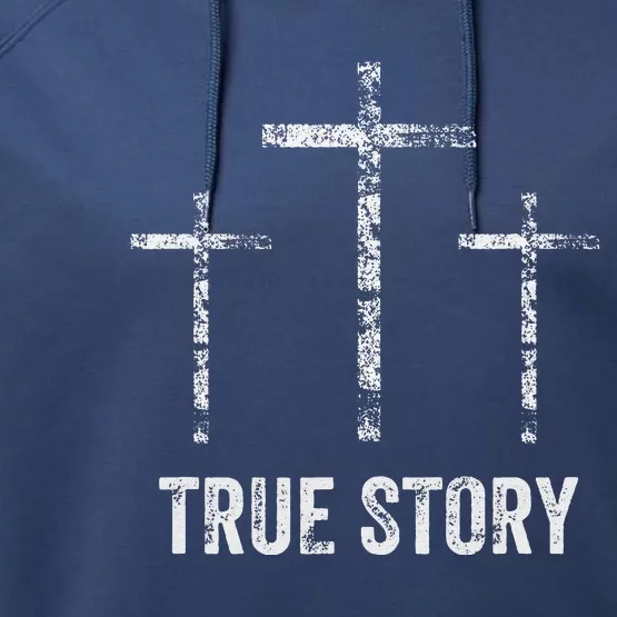 Christian Christmas Resurrection Day Jesus Three Crosses Performance Fleece Hoodie