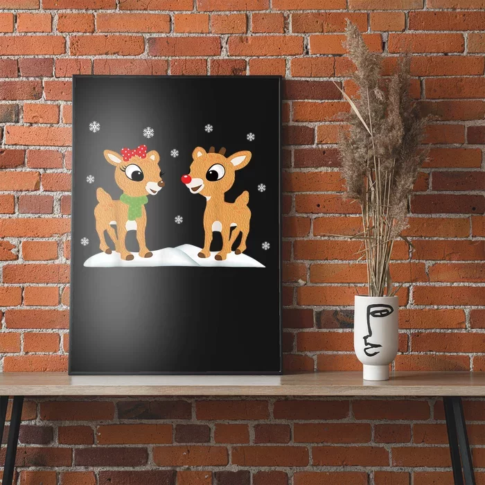 Cute Christmas Reindeers Poster