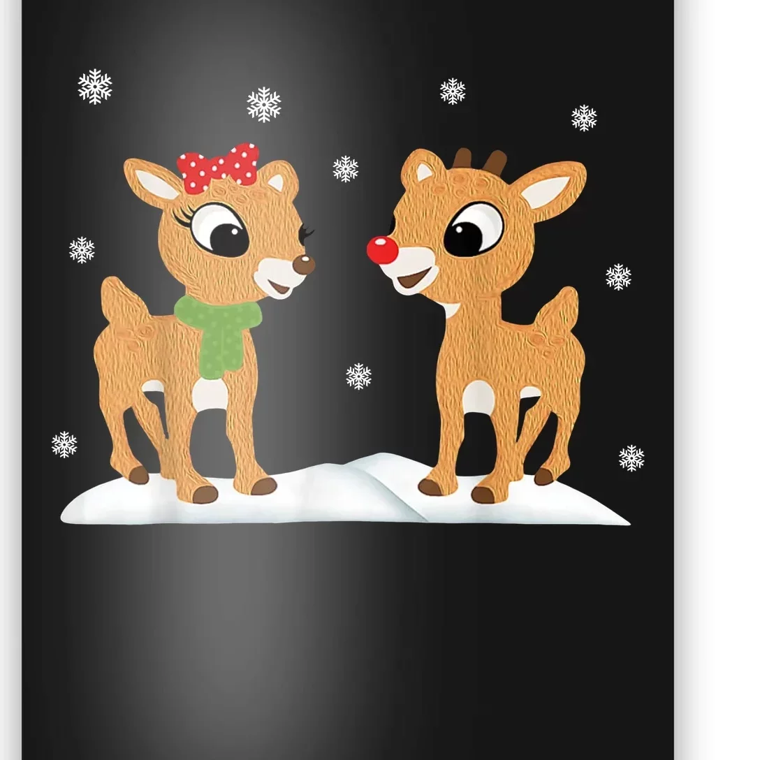 Cute Christmas Reindeers Poster