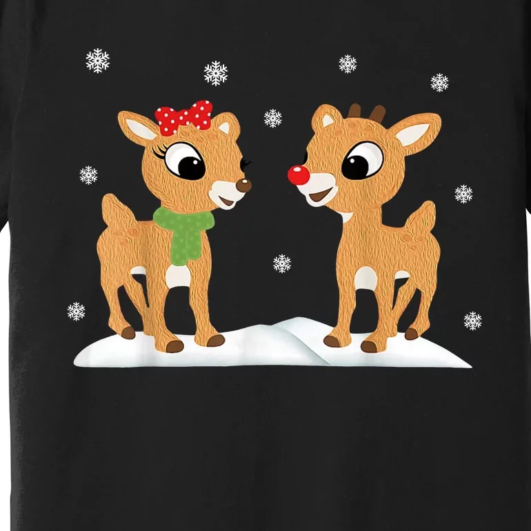 Cute Christmas Reindeers Premium T-Shirt