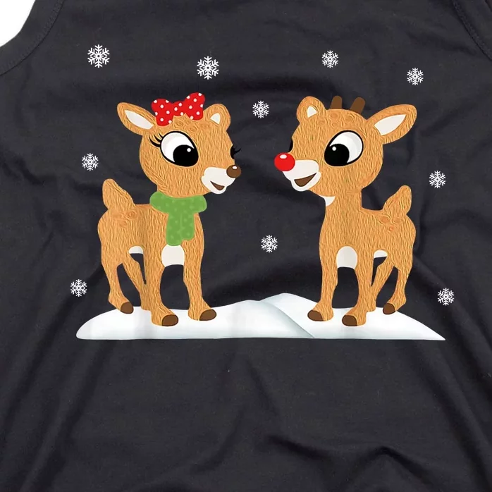 Cute Christmas Reindeers Tank Top