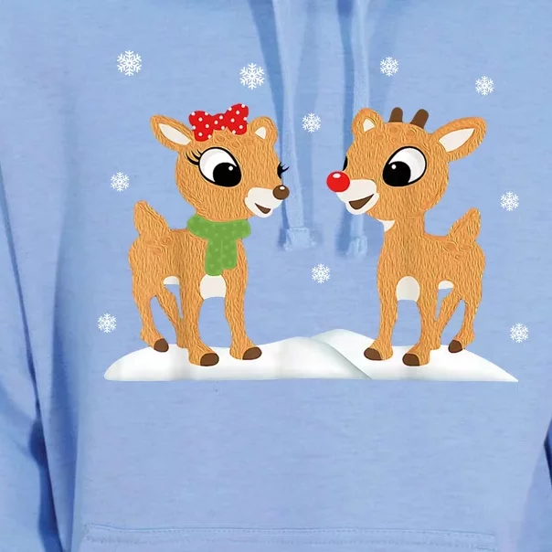 Cute Christmas Reindeers Unisex Surf Hoodie