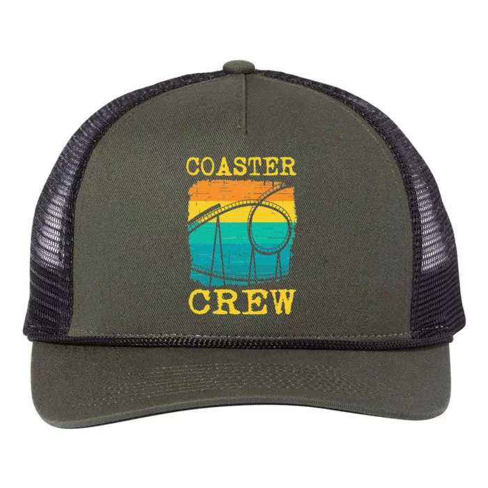 Coaster Crew Roller Coaster Retro Rope Trucker Hat Cap