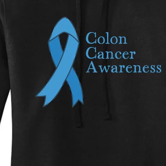 Colon Cancer Ribbon Women's Pullover Hoodie