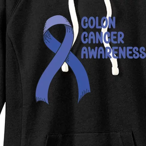 Colon Cancer Ribbon Women's Fleece Hoodie