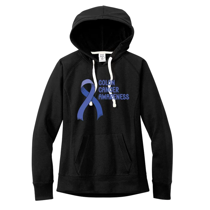 Colon Cancer Ribbon Women's Fleece Hoodie