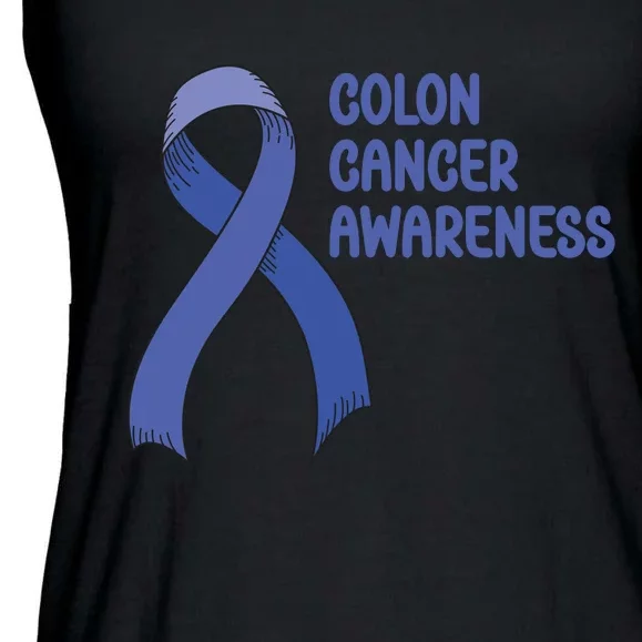 Colon Cancer Ribbon Ladies Essential Flowy Tank