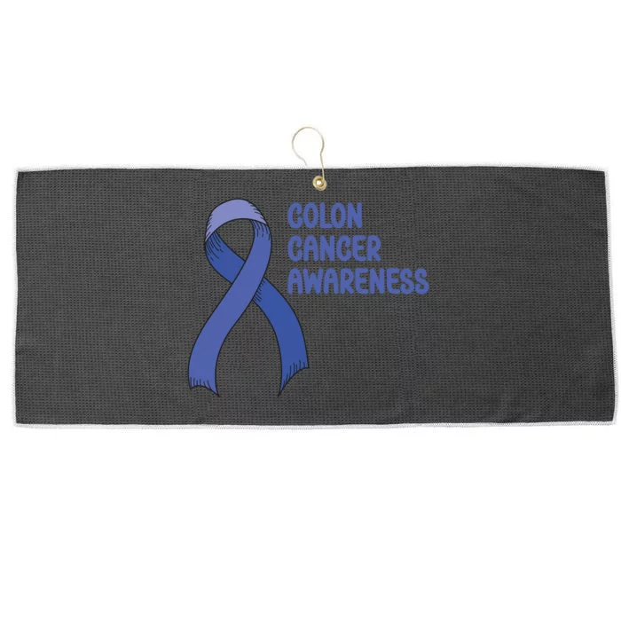 Colon Cancer Ribbon Large Microfiber Waffle Golf Towel