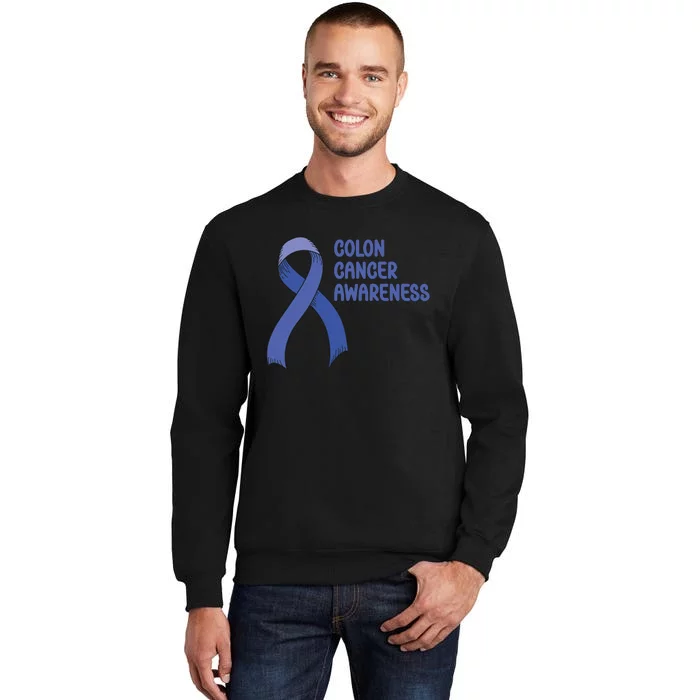 Colon Cancer Ribbon Tall Sweatshirt