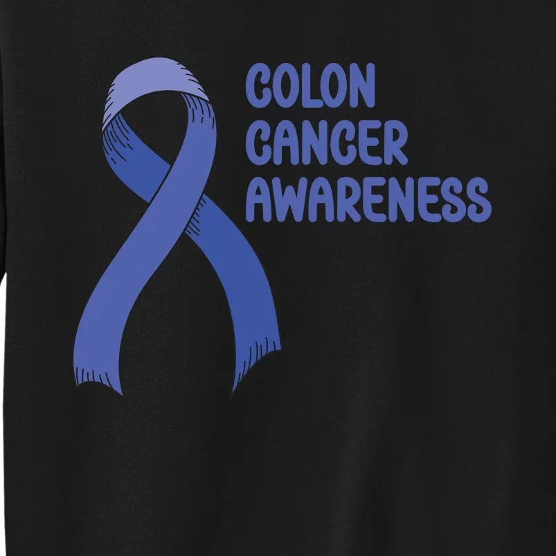 Colon Cancer Ribbon Tall Sweatshirt