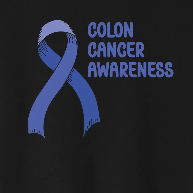 Colon Cancer Ribbon Women's Crop Top Tee