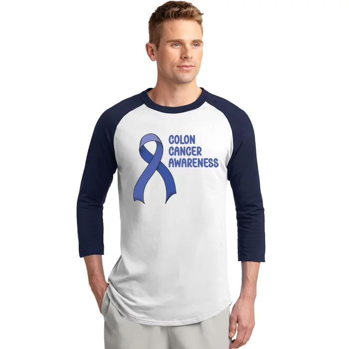 Colon Cancer Ribbon Baseball Sleeve Shirt