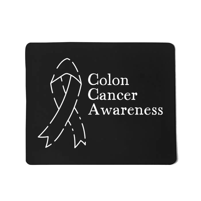 Colon Cancer Ribbon Black Version Mousepad