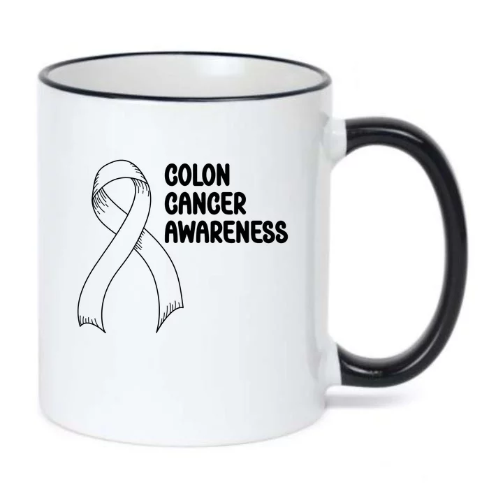 Colon Cancer Ribbon Black Version Black Color Changing Mug