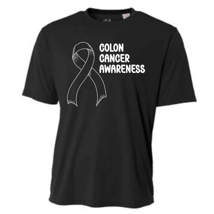 Colon Cancer Ribbon Black Version Cooling Performance Crew T-Shirt