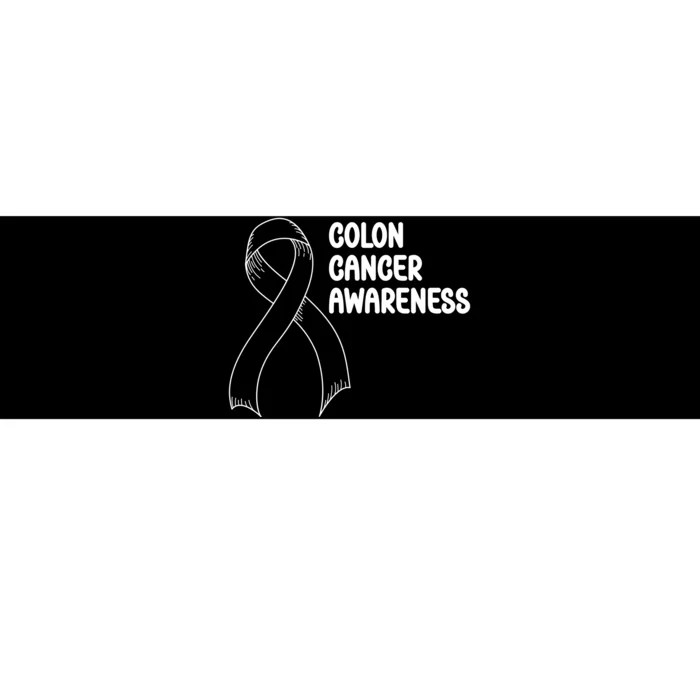 Colon Cancer Ribbon Black Version Bumper Sticker