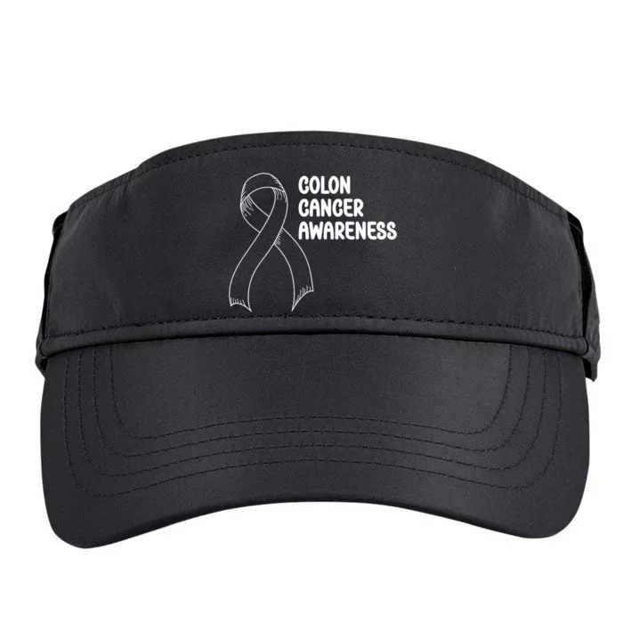 Colon Cancer Ribbon Black Version Adult Drive Performance Visor