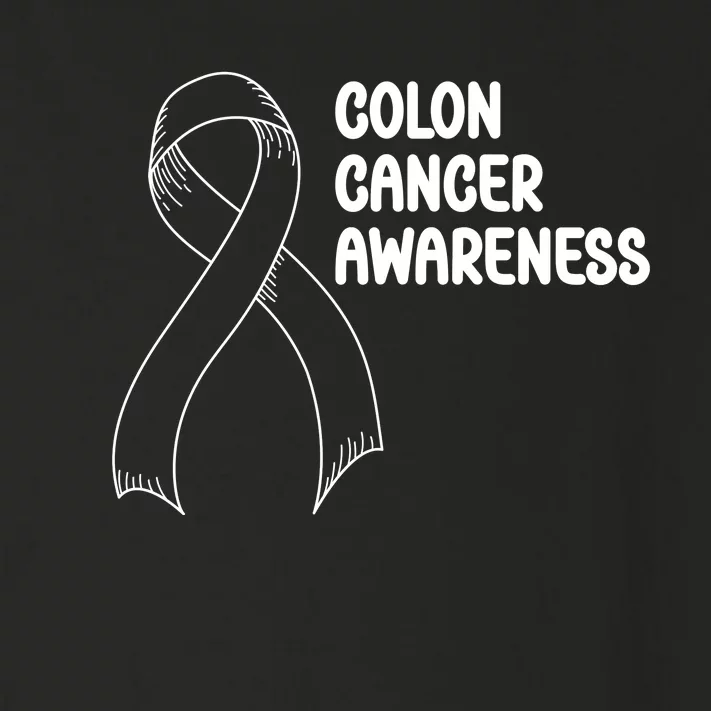 Colon Cancer Ribbon Black Version Toddler Long Sleeve Shirt