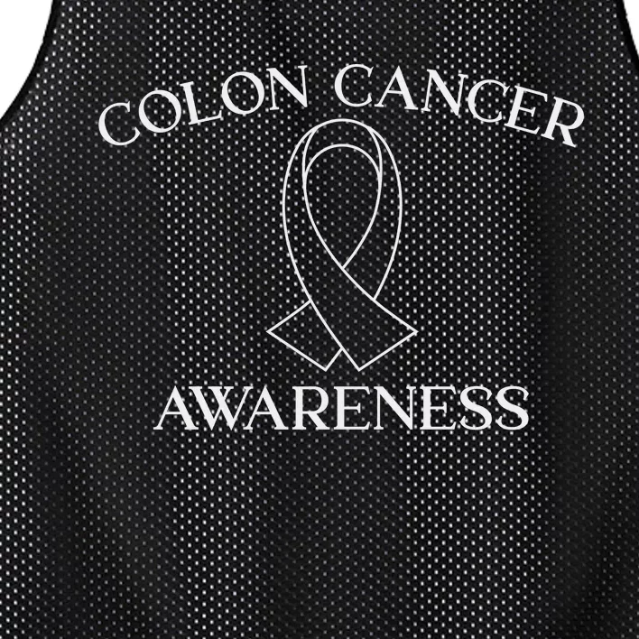 Colon Cancer Ribbon Black Version Mesh Reversible Basketball Jersey Tank