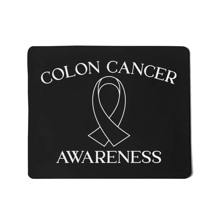 Colon Cancer Ribbon Black Version Mousepad