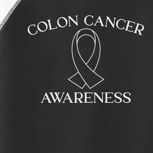 Colon Cancer Ribbon Black Version Toddler Fine Jersey T-Shirt