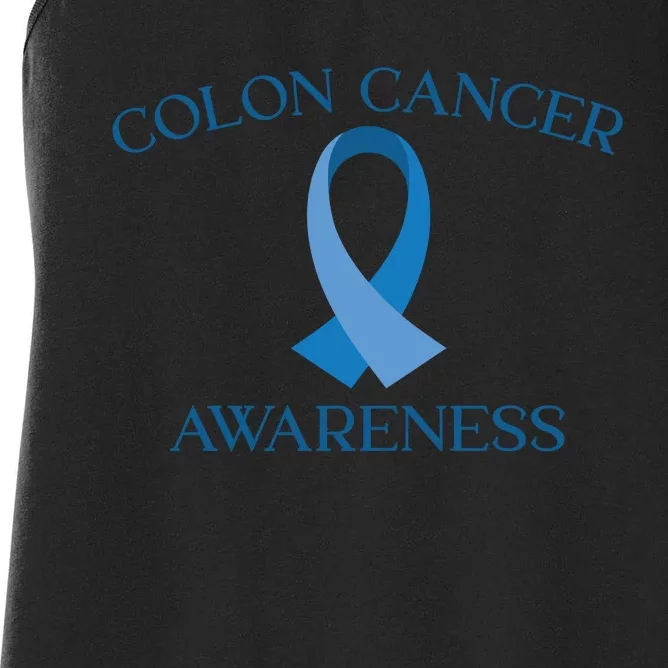 Colon Cancer Ribbon Women's Racerback Tank