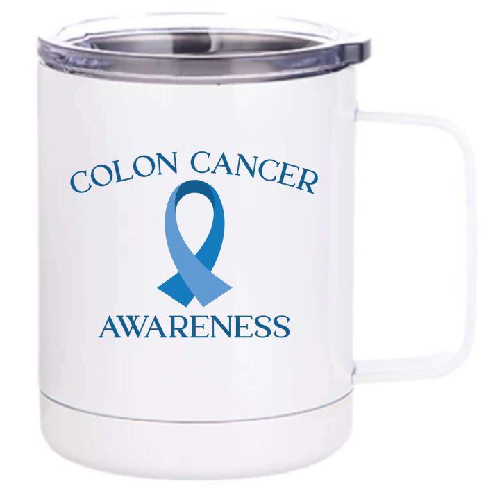 Colon Cancer Ribbon Front & Back 12oz Stainless Steel Tumbler Cup