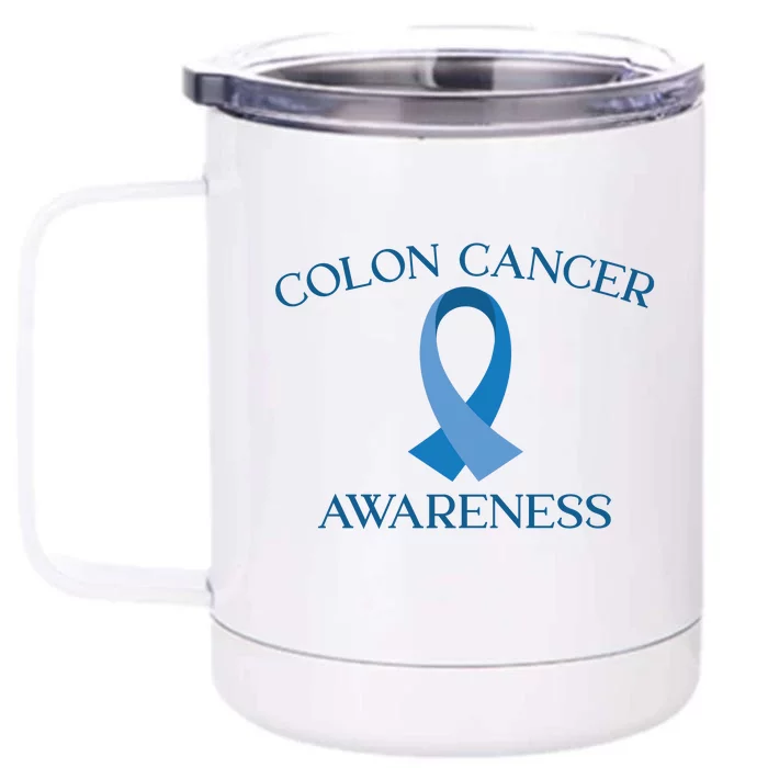 Colon Cancer Ribbon Front & Back 12oz Stainless Steel Tumbler Cup