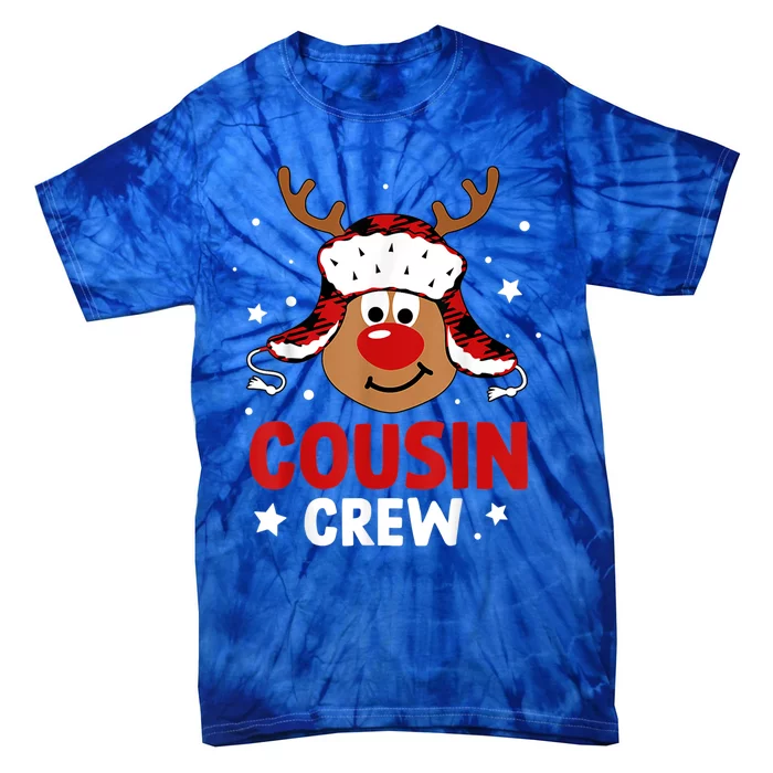 Cousin Crew Reindeer Christmas Pajama Xmas Holiday Cool Gift Tie-Dye T-Shirt