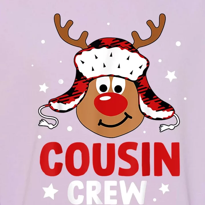 Cousin Crew Reindeer Christmas Pajama Xmas Holiday Cool Gift Garment-Dyed Sweatshirt