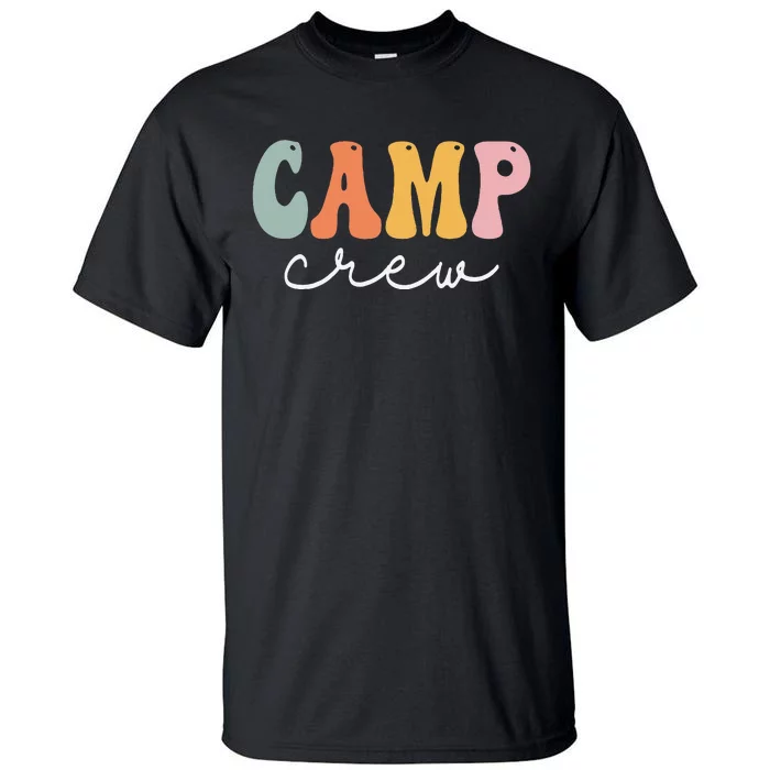 Camp Crew Retro Groovy Vintage Happy First Day Of School Tall T-Shirt