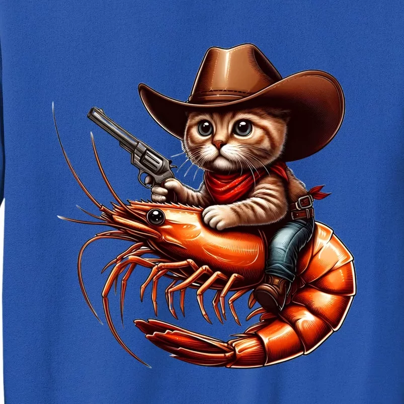 Cat Cow Riding A Shrimp Great Gift Tall Sweatshirt