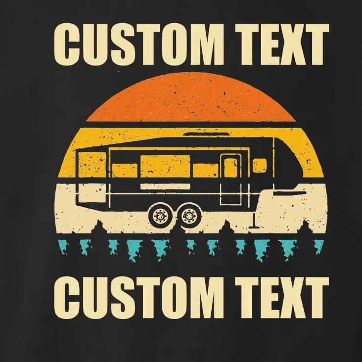 Custom Camper Rv Camping Road Trip Personalize Text Toddler Hoodie